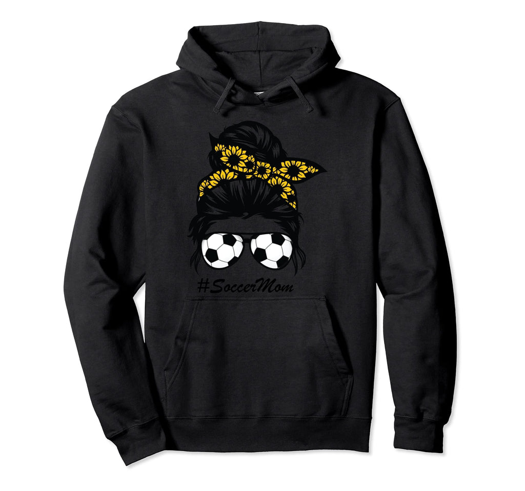 Soccer Mom Messy Hair Bun Life Hoodie - Custom Art Print for Adults - T-Shirt, Sweatshirt, Hoodie