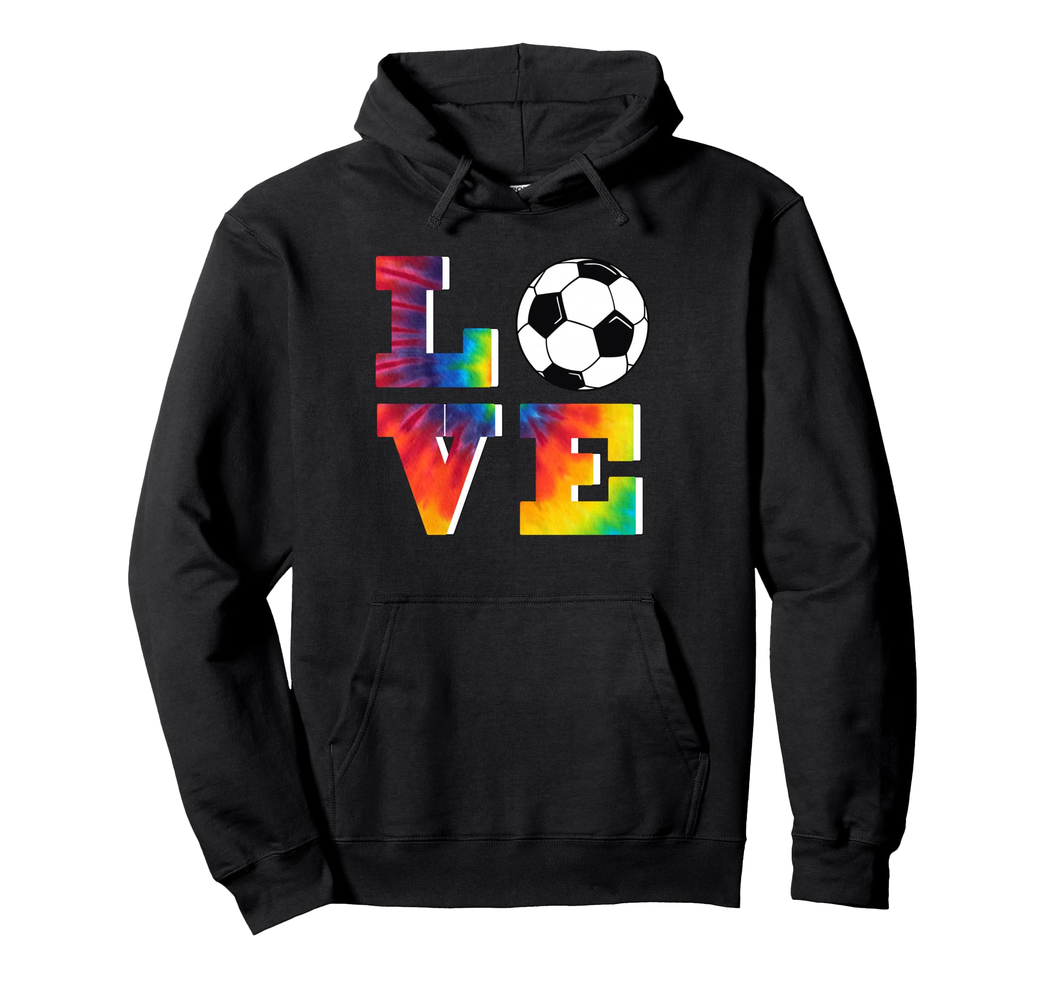 Soccer Tie Dye Big Love Teen Player Hoodie - Fun Novelty Design Unisex - T-Shirt, Sweatshirt, Hoodie