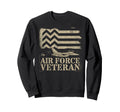 Air Force Veteran Us American Flag Dad Sweatshirt - Graphic Print Unisex - T-Shirt, Sweatshirt, Hoodie