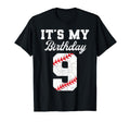 Birthday 9 Baseball Its My 9Th Birthday T-Shirt - Trendy Graphic Unisex - T-Shirt, Sweatshirt, Hoodie