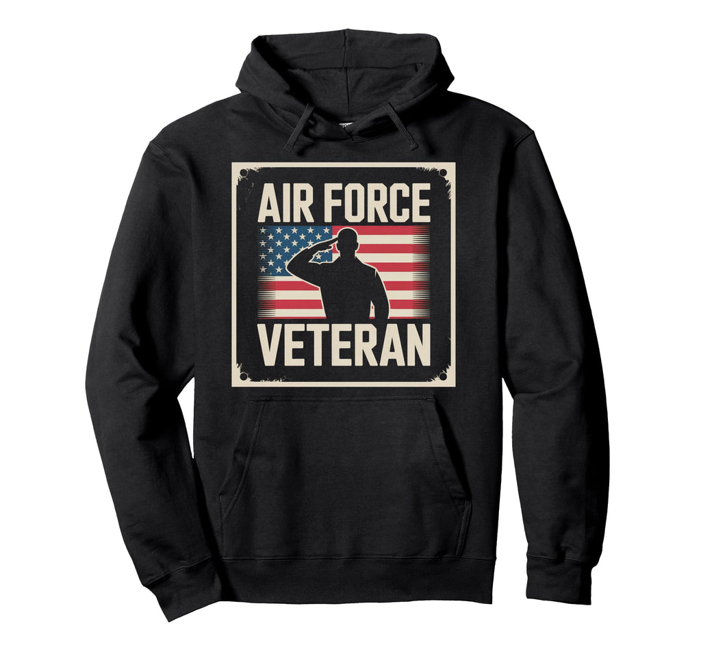 Air Force Veteran Us American Flag Dad Hoodie - Graphic Print Men Women - T-Shirt, Sweatshirt, Hoodie