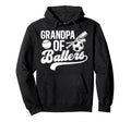 Grandpa Ballers Soccer Baseball Hoodie - Minimalist Print for Adults - T-Shirt, Sweatshirt, Hoodie