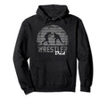 Wrestler Wrestling Dad Distressed Fan Hoodie - Custom Art Print for Adults - T-Shirt, Sweatshirt, Hoodie