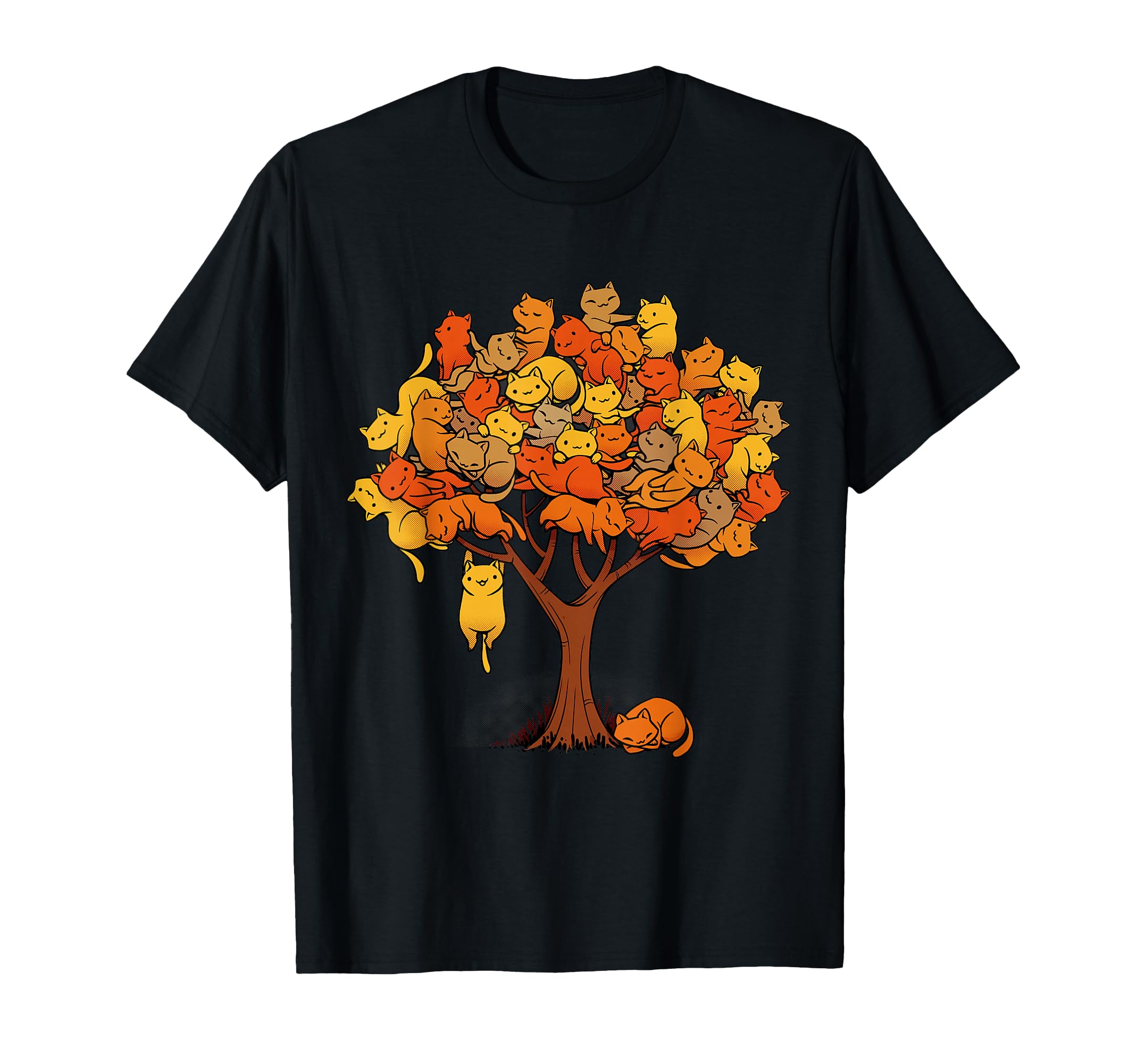 Cat Tree Cat Lover Nature Fall Winter T-Shirt - Minimalist Print Men Women - T-Shirt, Sweatshirt, Hoodie