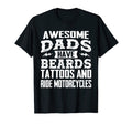 Mens Motorcycle Biker Dad Beard T-Shirt - Trendy Graphic for Adults - T-Shirt, Sweatshirt, Hoodie