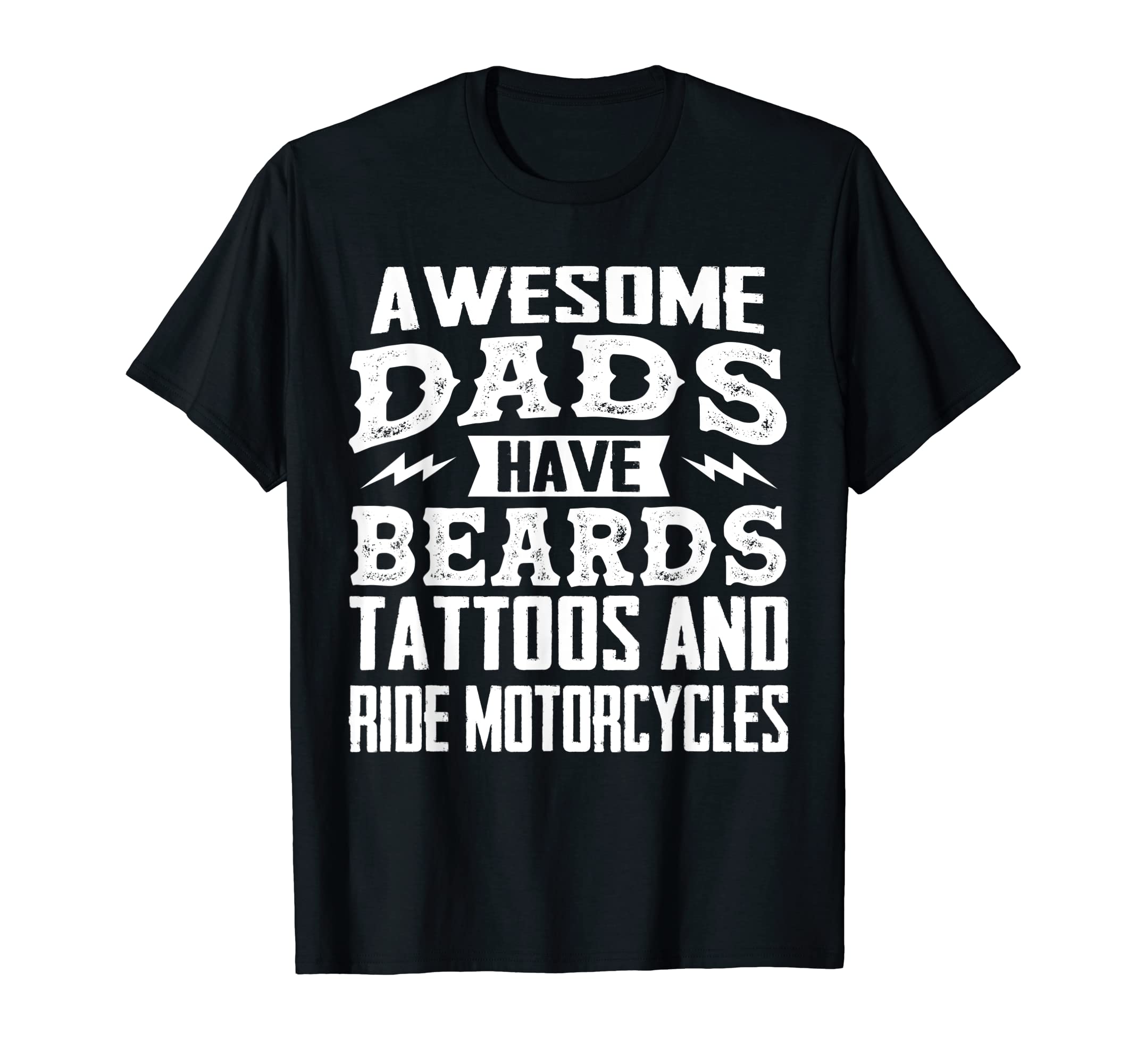 Mens Motorcycle Biker Dad Beard T-Shirt - Trendy Graphic for Adults - T-Shirt, Sweatshirt, Hoodie