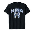 Nina Coquette Toile Blue Bow Floral T-Shirt - Streetwear Style Men Women - T-Shirt, Sweatshirt, Hoodie