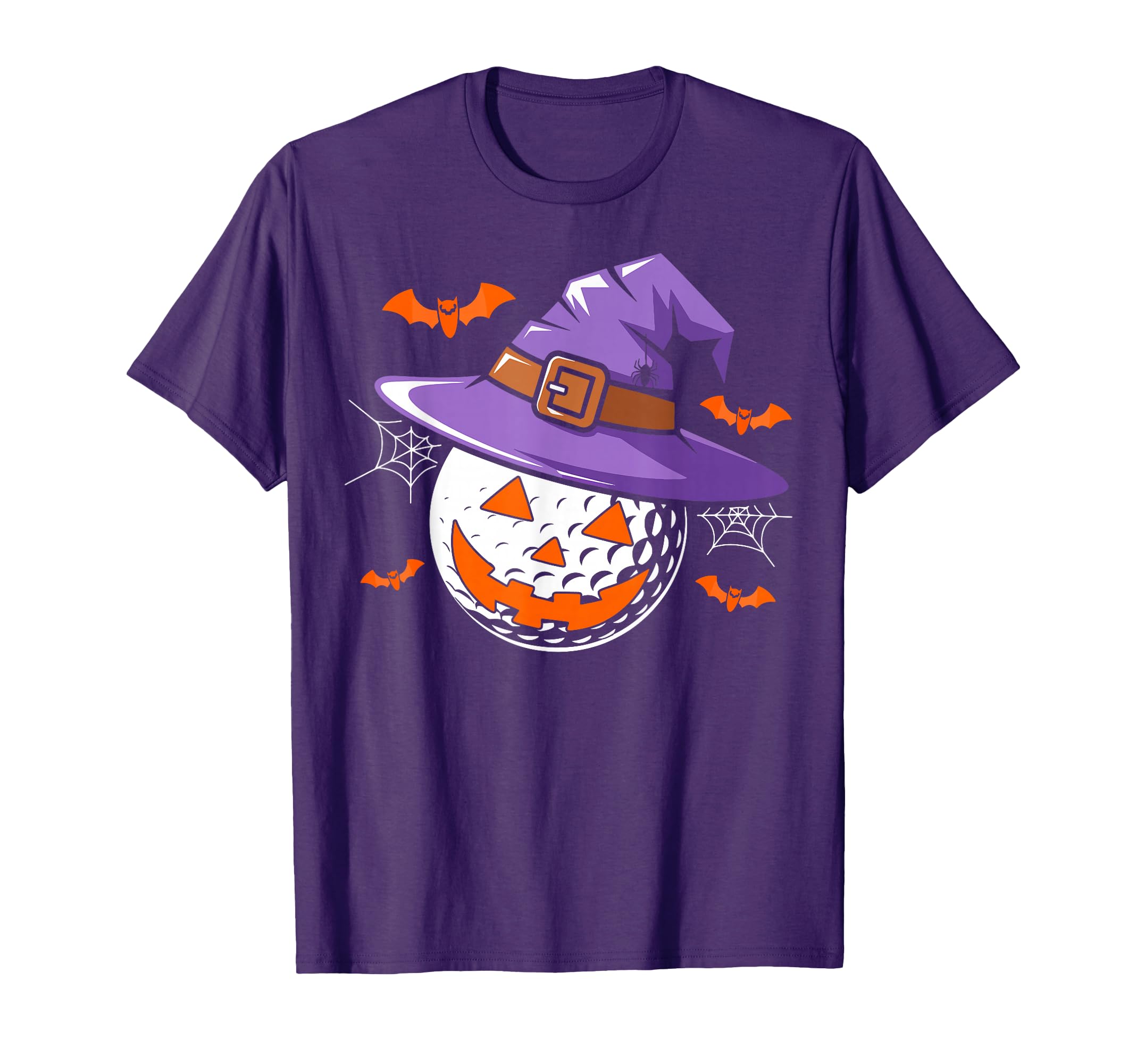 Halloween Golf Ball Witch Hat Pumpkin T-Shirt - Custom Art Print Men Women - T-Shirt, Sweatshirt, Hoodie