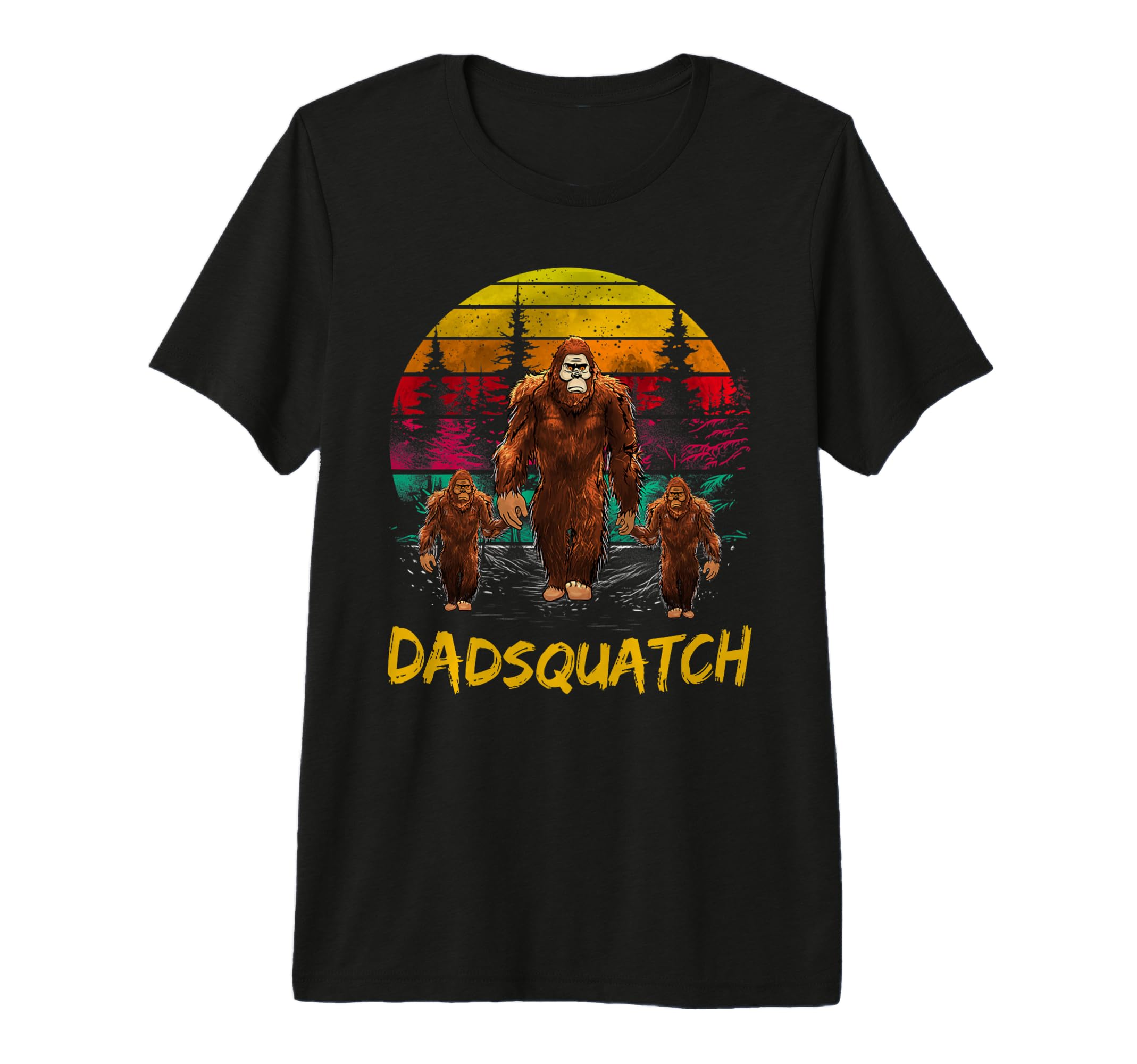 Dad Squatch Bigfoot Dad Sasquatch T-Shirt - Custom Art Print for Adults - T-Shirt, Sweatshirt, Hoodie
