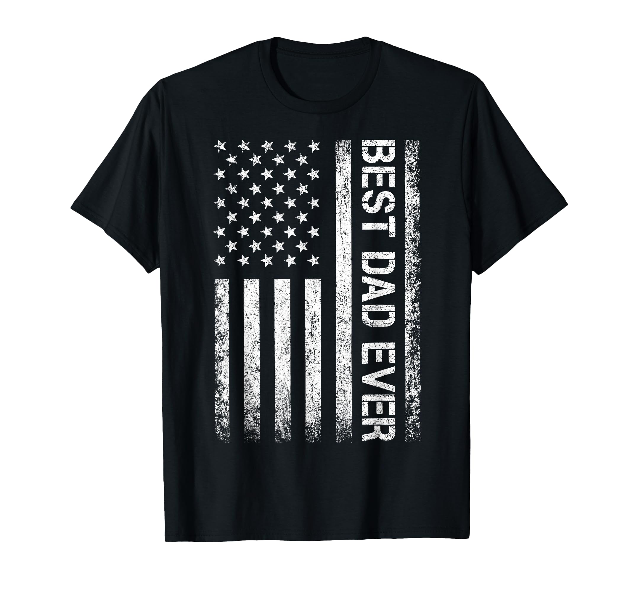 Best Dad Ever Us American Flag Gift T-Shirt - Minimalist Print Men Women - T-Shirt, Sweatshirt, Hoodie