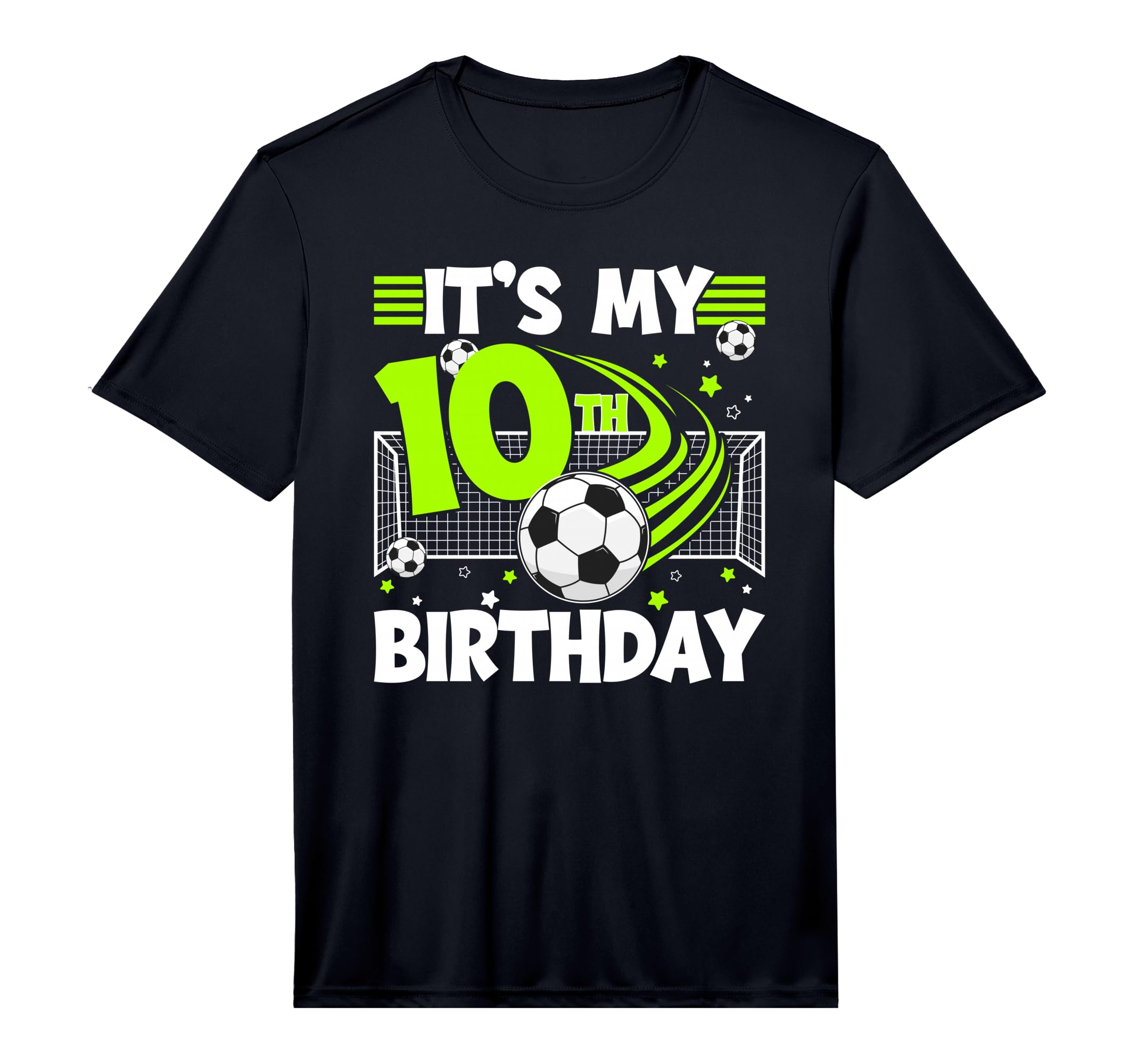 10Th Soccer Birthday Party 10 Year Old T-Shirt - Novelty Apparel Unisex - T-Shirt, Sweatshirt, Hoodie