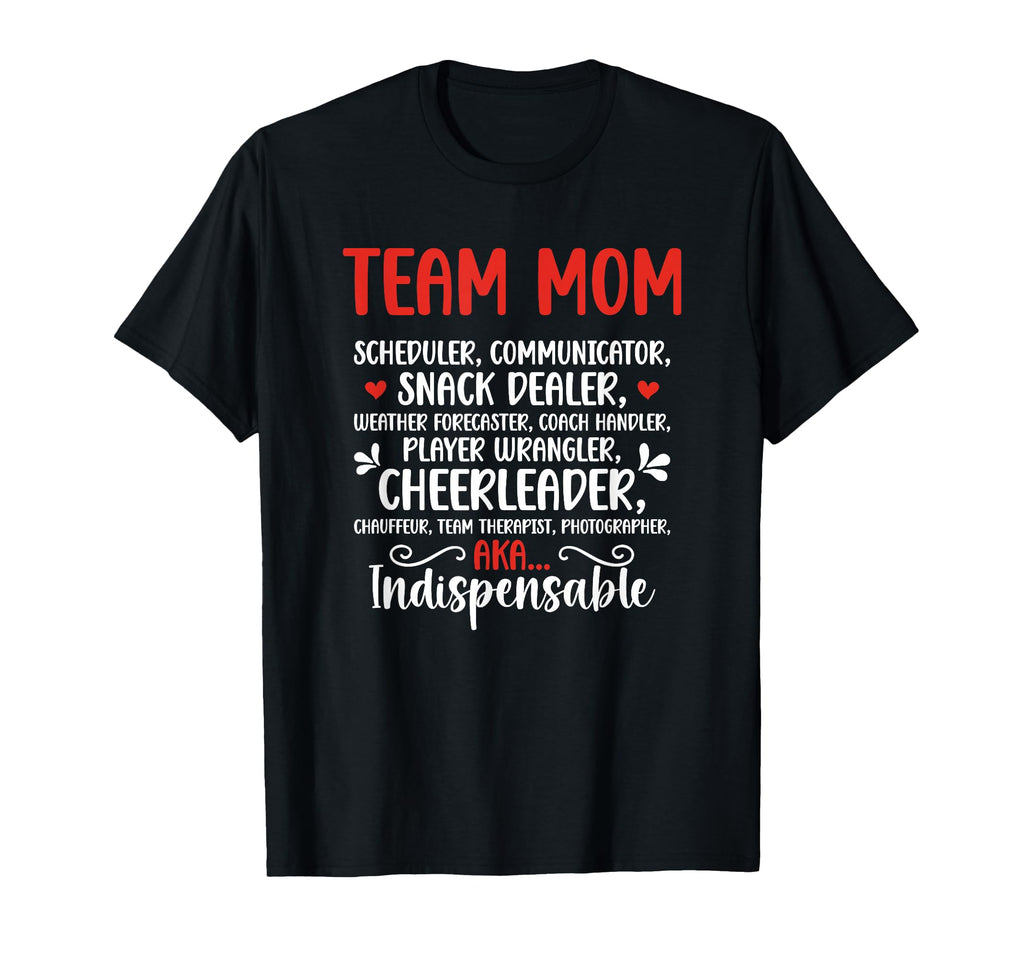 Team Mom Appreciation Black Womens Modern T-Shirt - Unique Graphic Unisex - T-Shirt, Sweatshirt, Hoodie