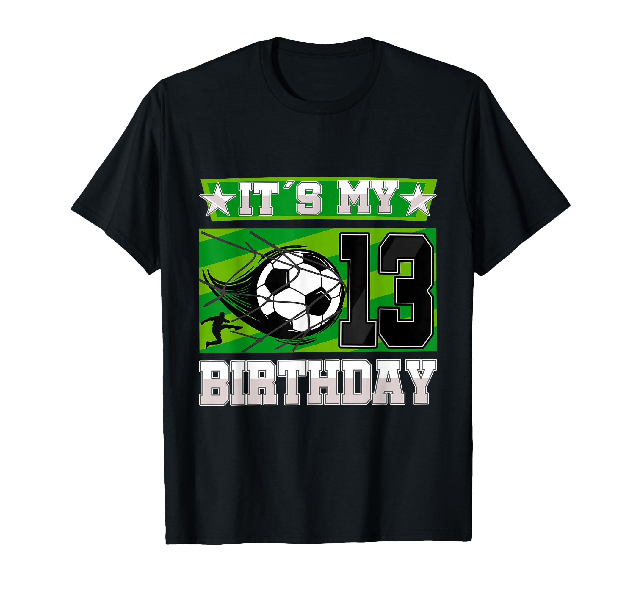 Soccer Birthday Party 13Th Birthday T-Shirt - Custom Art Print Men Women - T-Shirt, Sweatshirt, Hoodie