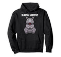 Hippo Dad Hippopotamus Hippo Hoodie - Casual Everyday Wear for Adults - T-Shirt, Sweatshirt, Hoodie