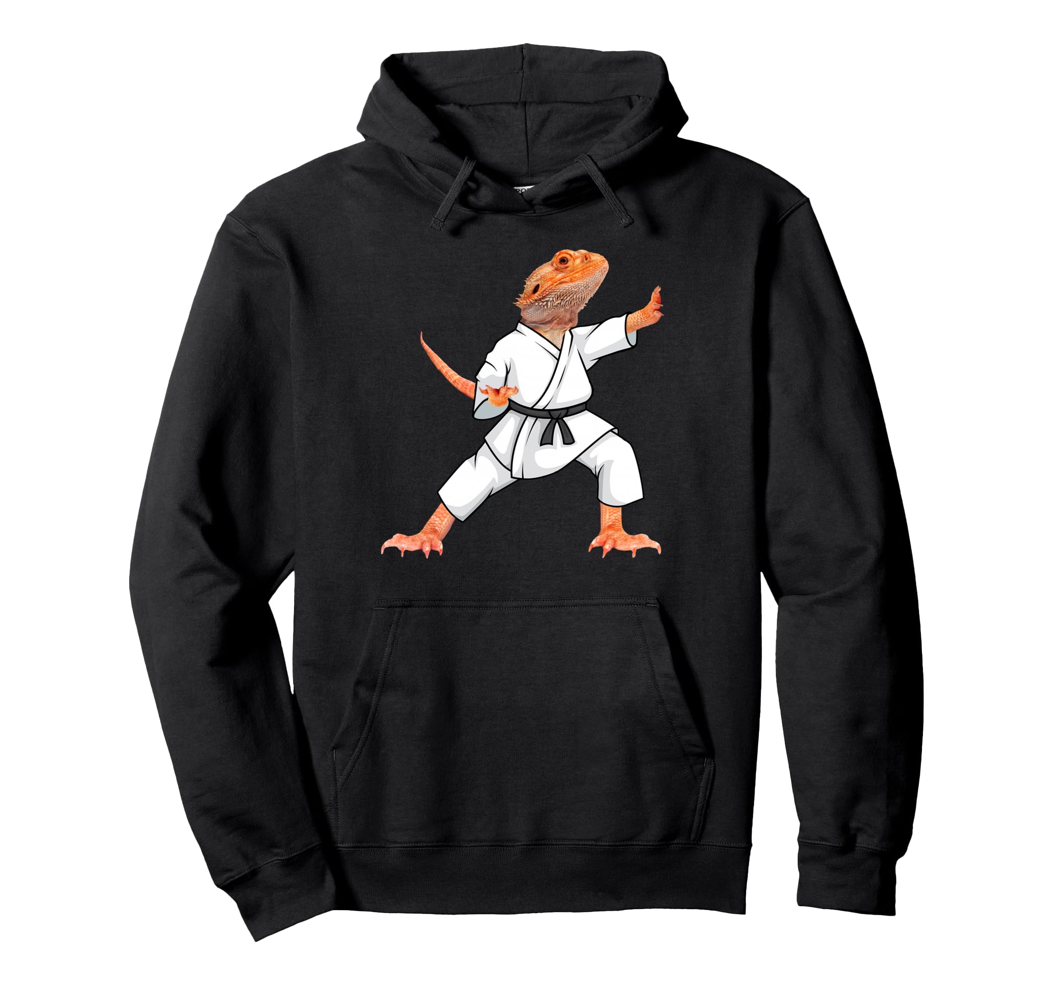 Funny Bearded Dragons Doing Karate Hoodie - Custom Art Print Unisex - T-Shirt, Sweatshirt, Hoodie