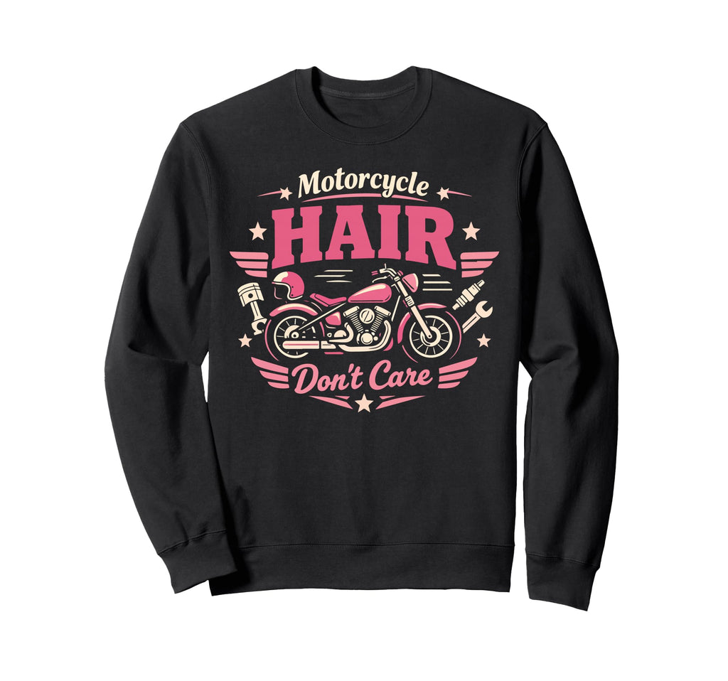 Motorcycle Biker Female Sweatshirt - Custom Art Print for Adults - T-Shirt, Sweatshirt, Hoodie