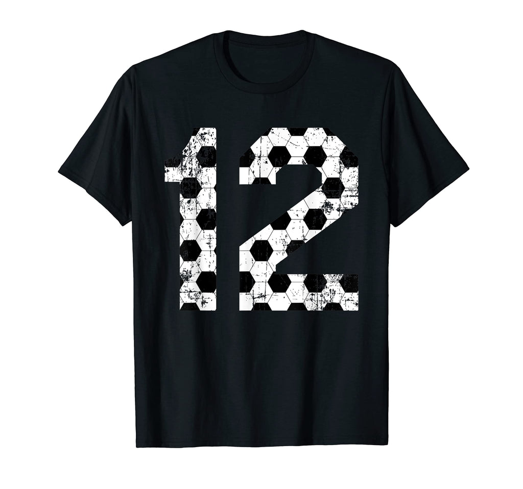 Soccer 12 Jersey Number T-Shirt - Unique Graphic for Adults - T-Shirt, Sweatshirt, Hoodie