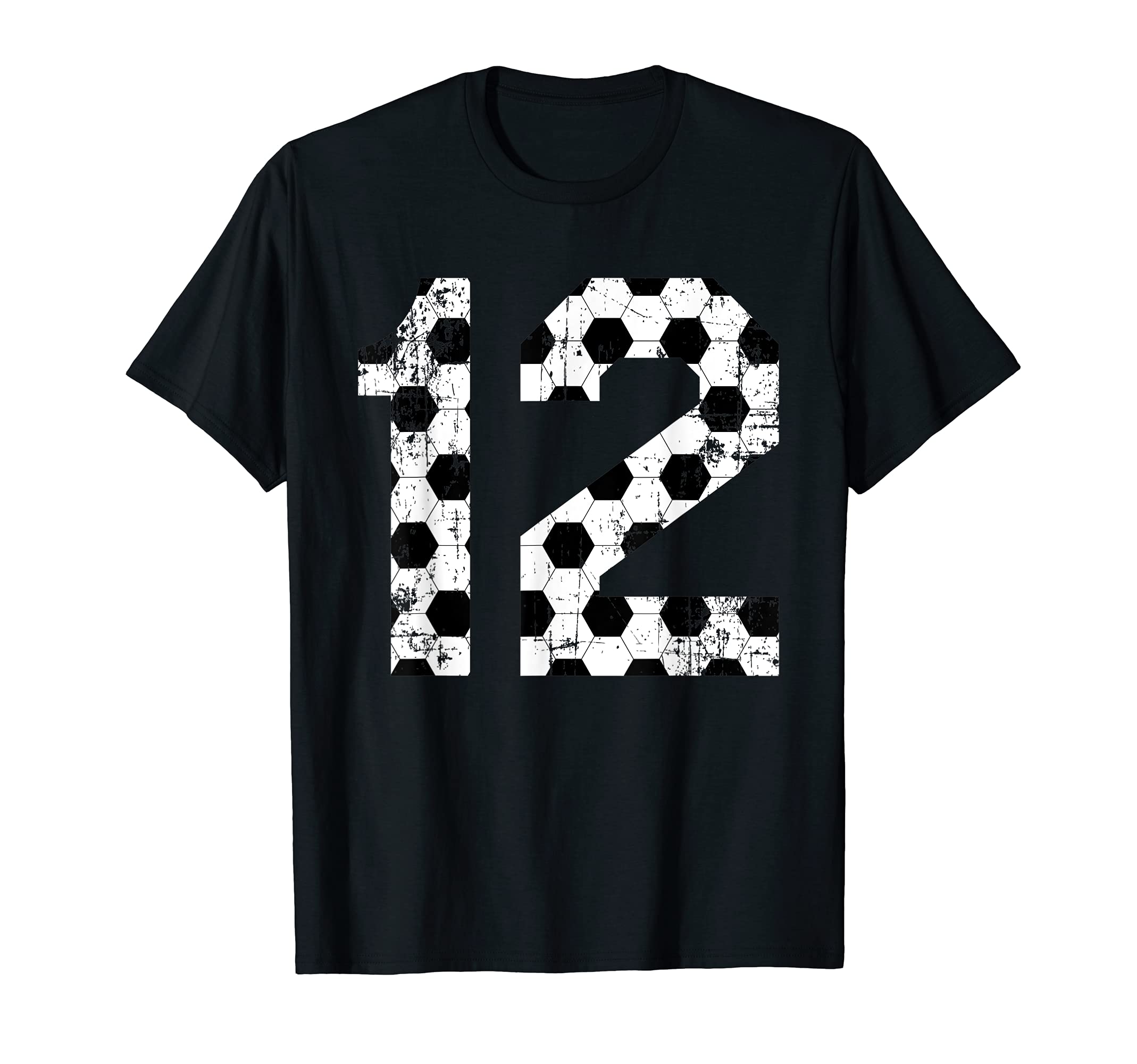 Soccer 12 Jersey Number T-Shirt - Unique Graphic for Adults - T-Shirt, Sweatshirt, Hoodie