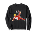 Danish Flag Soccer Team I Soccer Sweatshirt - Graphic Print for Adults - T-Shirt, Sweatshirt, Hoodie
