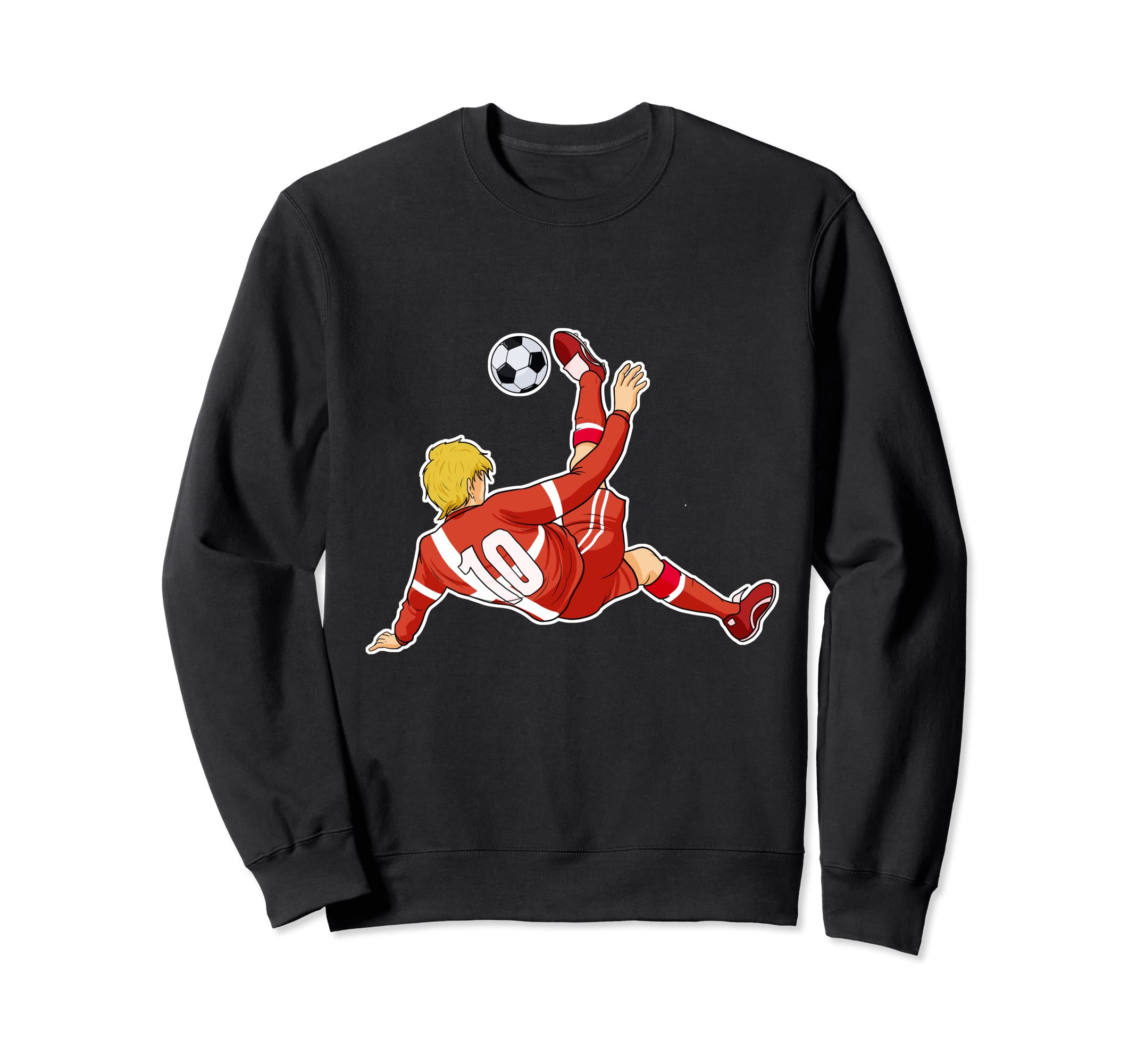 Danish Flag Soccer Team I Soccer Sweatshirt - Graphic Print for Adults - T-Shirt, Sweatshirt, Hoodie