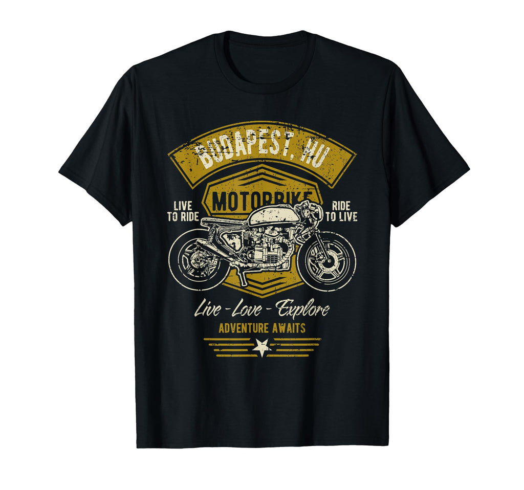 Budapest Hu Motorcycle T-Shirt - Graphic Print for Adults - T-Shirt, Sweatshirt, Hoodie