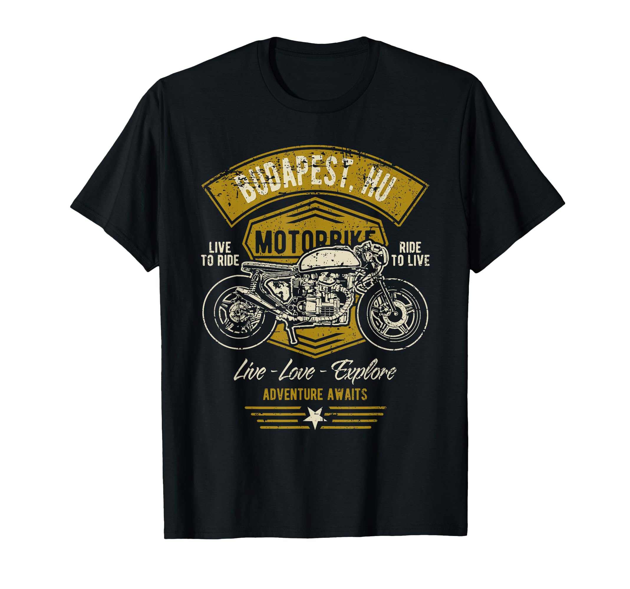 Budapest Hu Motorcycle T-Shirt - Graphic Print for Adults - T-Shirt, Sweatshirt, Hoodie