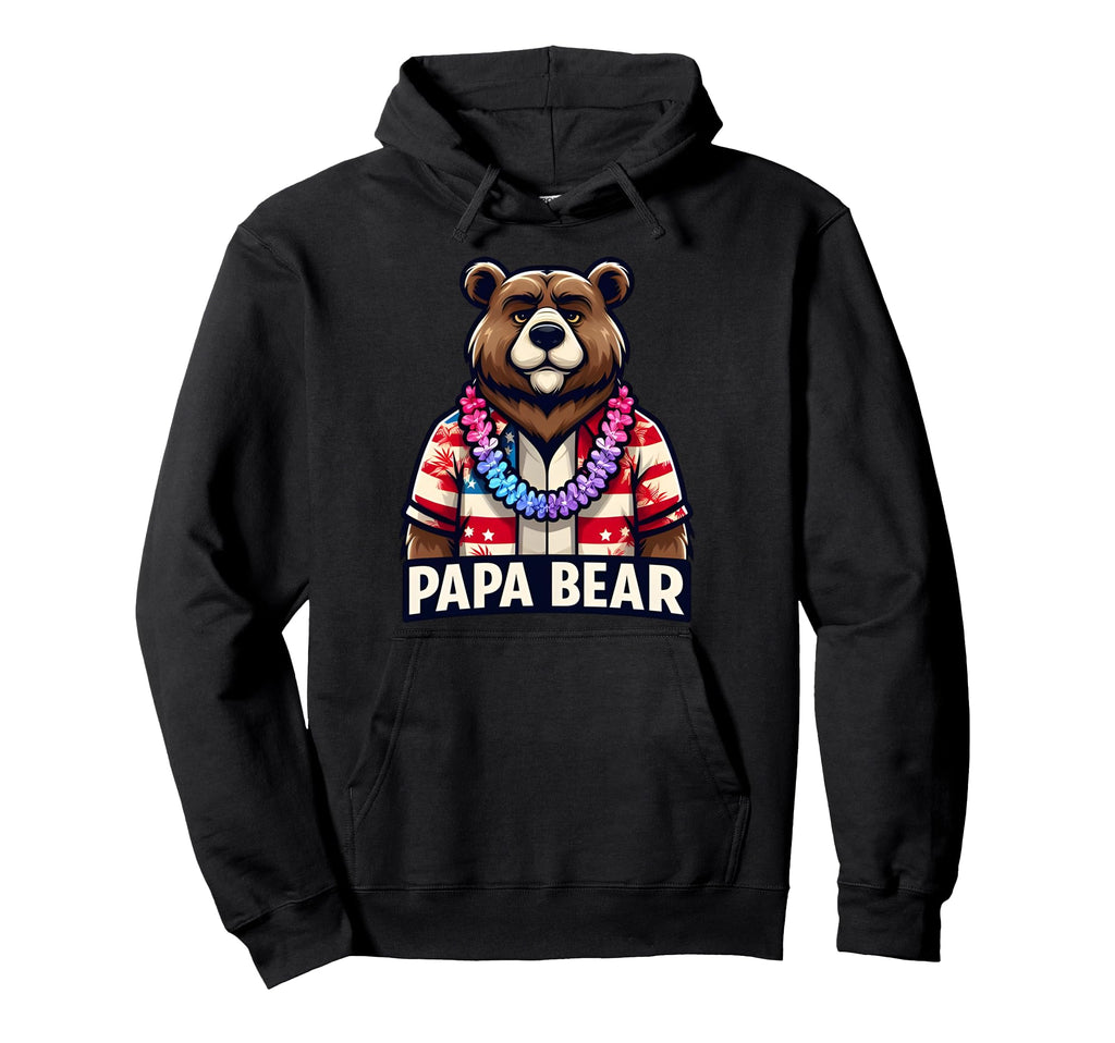 Papa Bear Gifts Funny Birthday Fun Hoodie - Aesthetic Graphic Men Women - T-Shirt, Sweatshirt, Hoodie