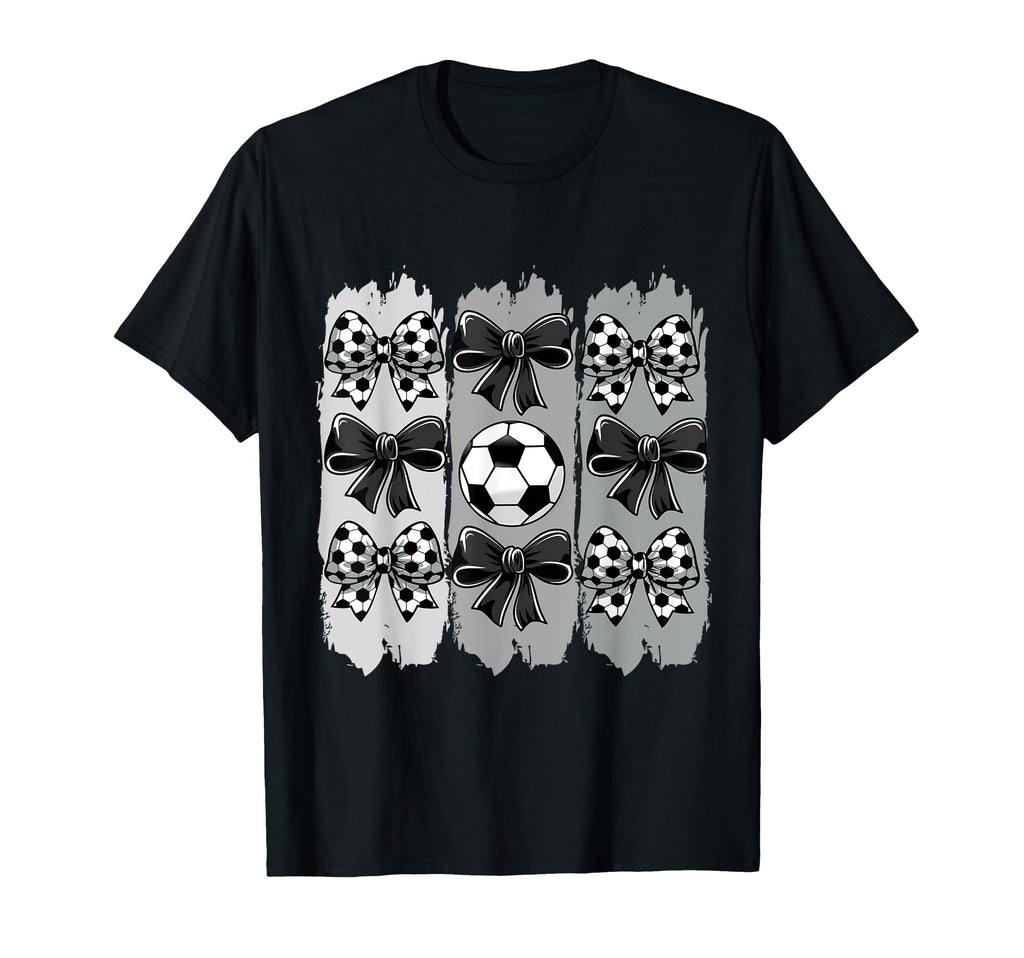 Soccer Coquette Bow Soccer Ball T-Shirt - Casual Everyday Wear Unisex - T-Shirt, Sweatshirt, Hoodie