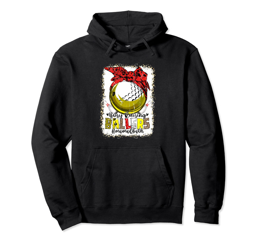 Busy Raising Ballers Baseball Softball Hoodie - Graphic Print Men Women - T-Shirt, Sweatshirt, Hoodie