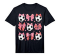 Coquette Bow Soccer Mom Family Sports T-Shirt - Graphic Print for Adults - T-Shirt, Sweatshirt, Hoodie