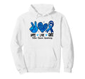 Hope Peace Love Cure Ribbon Colon Cancer Hoodie - Streetwear Style Unisex - T-Shirt, Sweatshirt, Hoodie