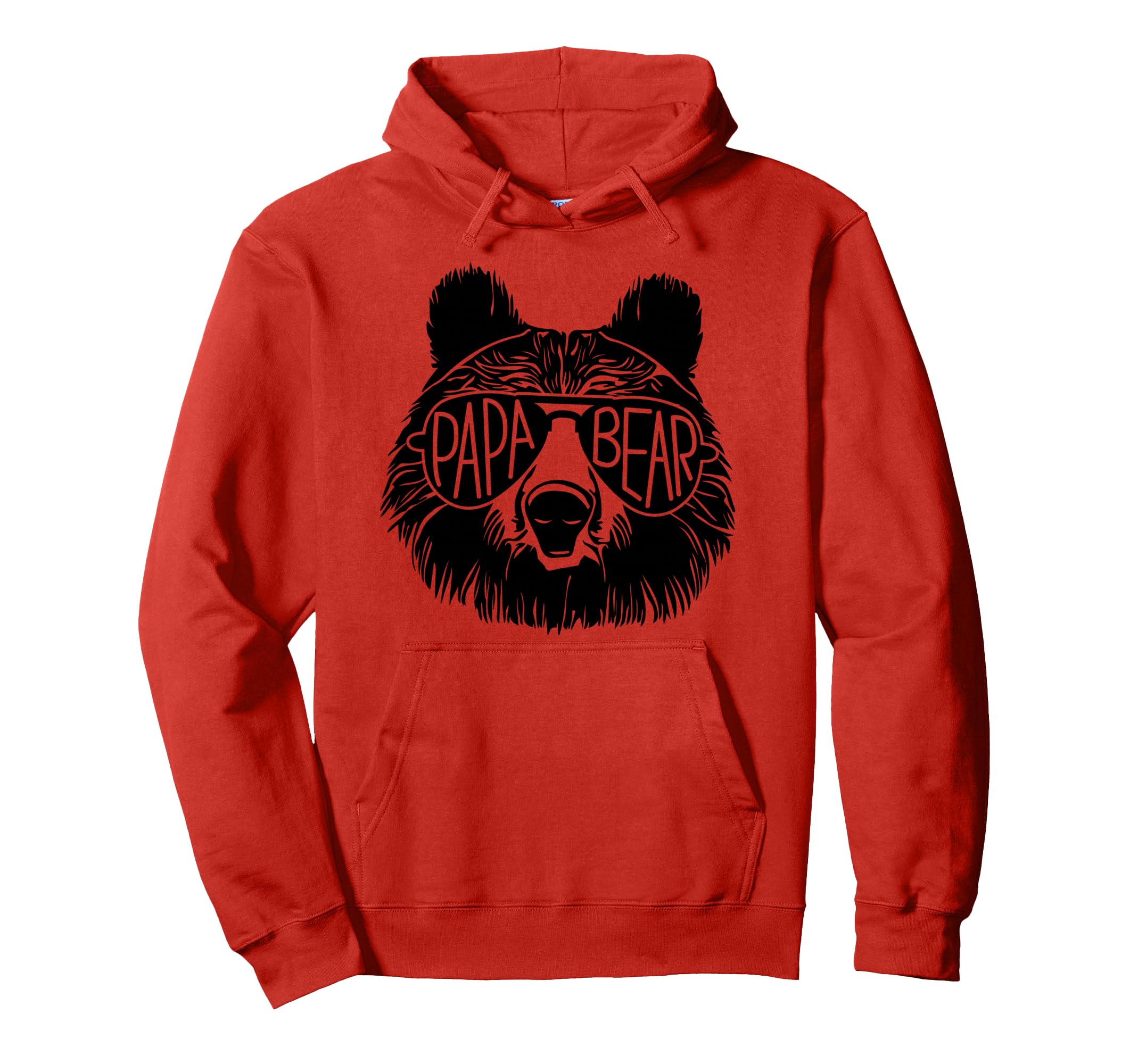 Papa Bear Face Sunglasses Dad Grandpa Funny Hoodie - Graphic Print Unisex - T-Shirt, Sweatshirt, Hoodie