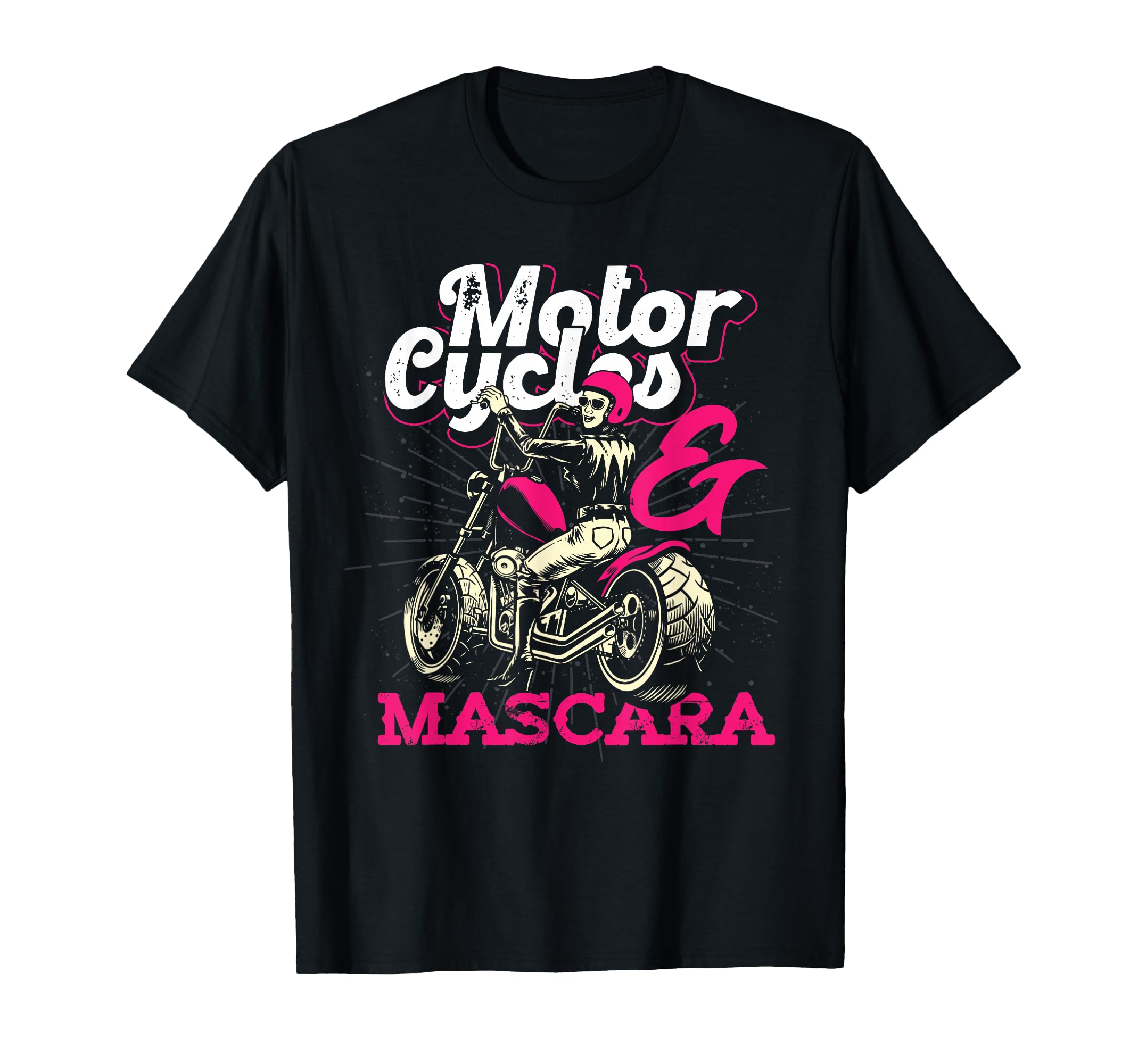 Motorcyclist Bike Womens Mascara Funny T-Shirt - Custom Art Print Unisex - T-Shirt, Sweatshirt, Hoodie