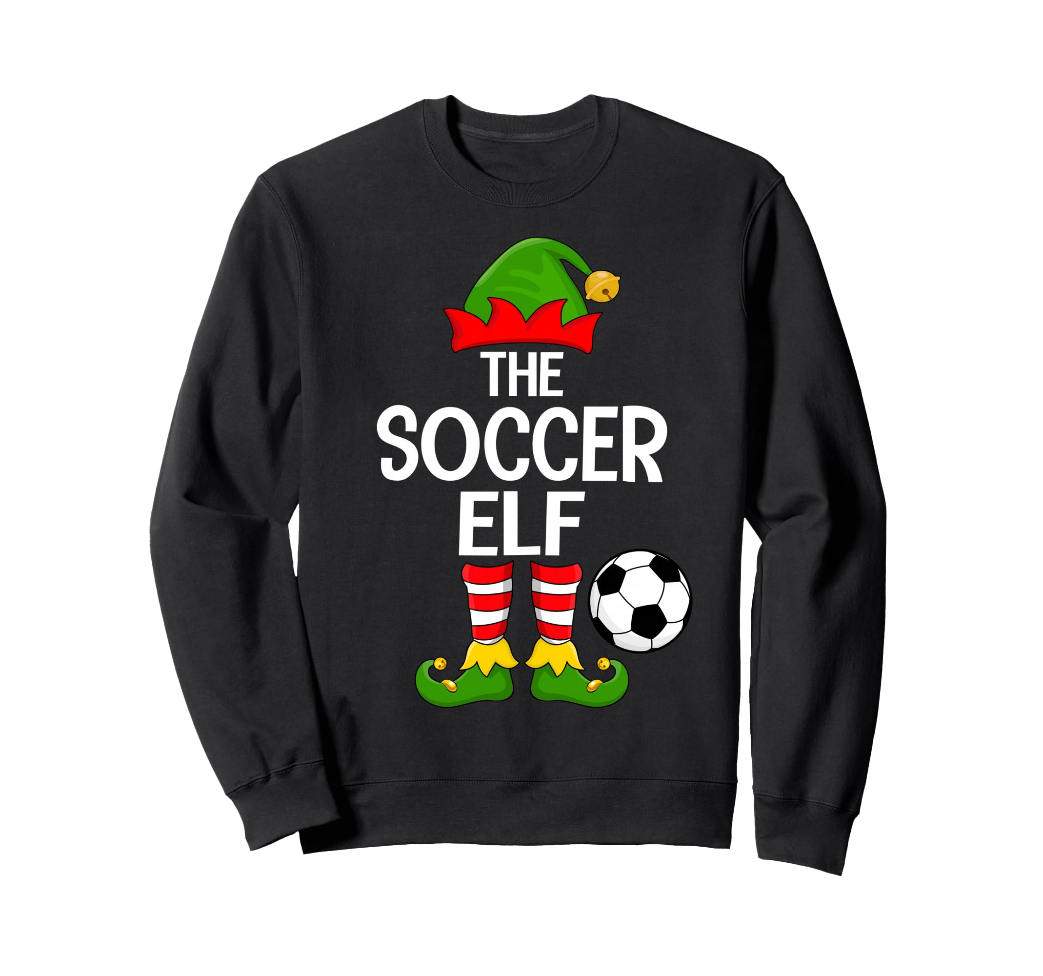 Soccer Elf Matching Family Elf Squad Sweatshirt - Unique Graphic Men Women - T-Shirt, Sweatshirt, Hoodie