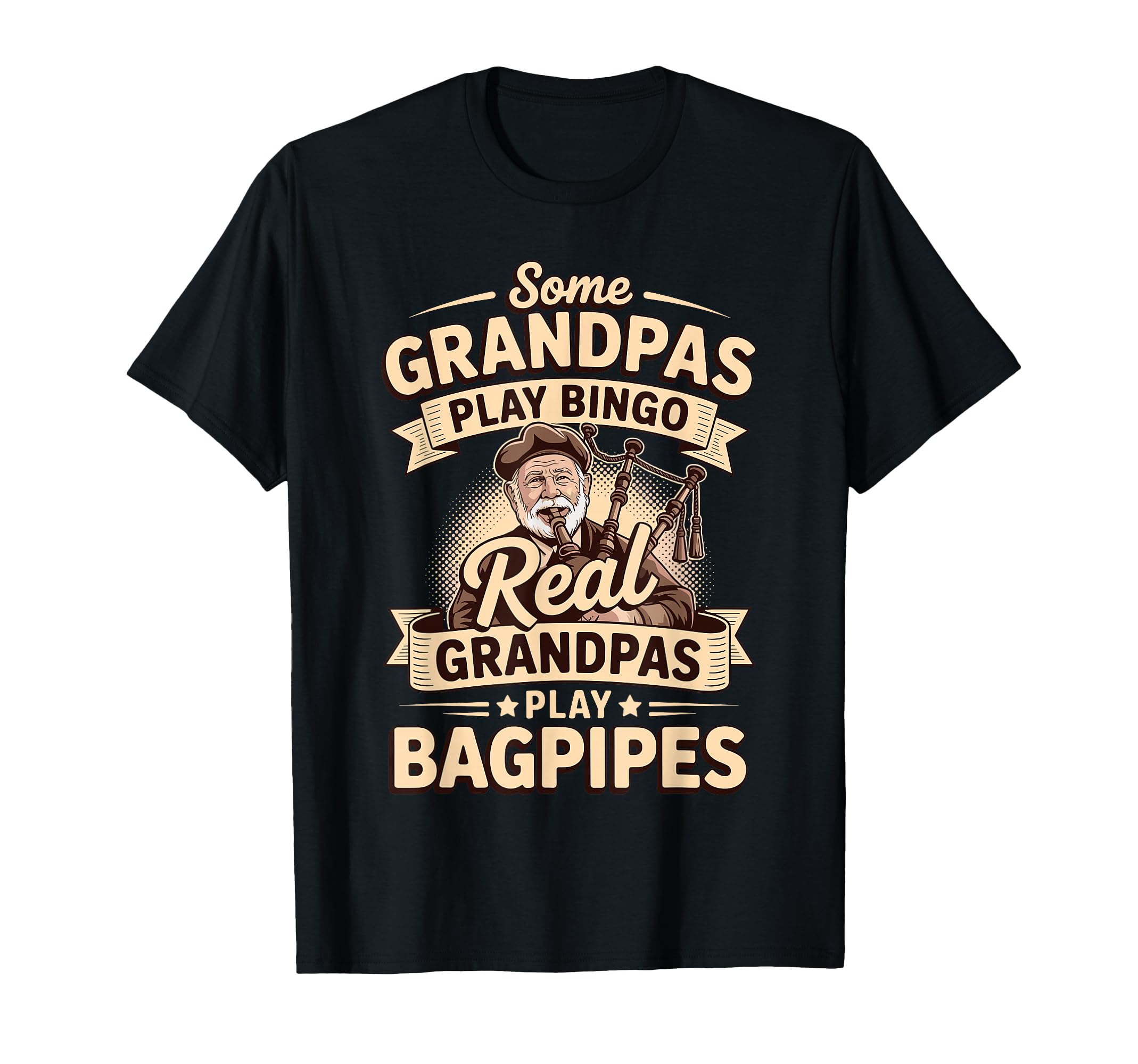 Bagpipe Art Grandpa Bagpipe Player T-Shirt - Streetwear Style Men Women - T-Shirt, Sweatshirt, Hoodie