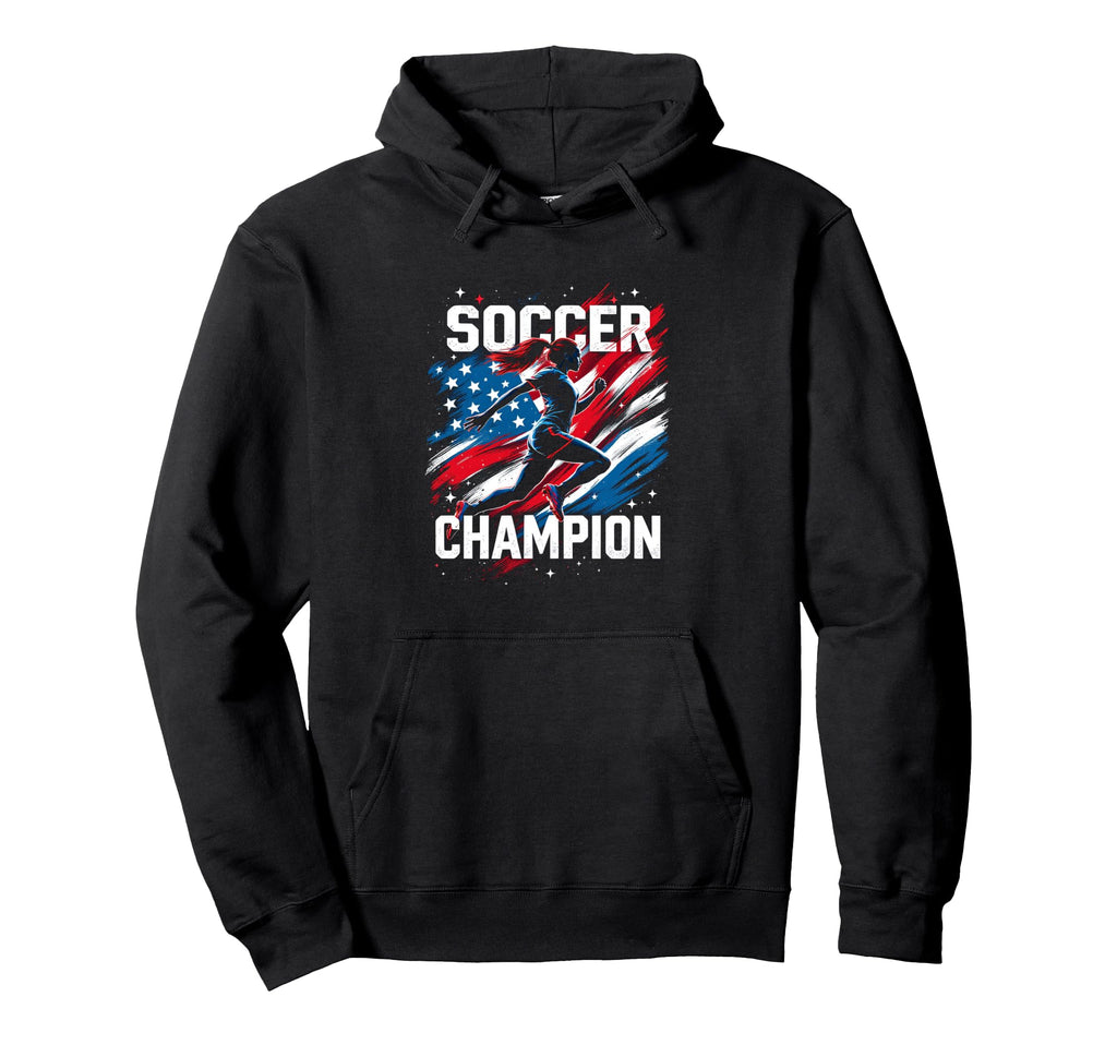 Soccer Champion Soccer Sports Hoodie - Casual Everyday Wear Men Women - T-Shirt, Sweatshirt, Hoodie