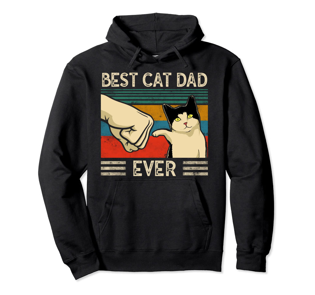 Best Cat Dad Ever Cat Lover Owner Hoodie - Minimalist Print for Adults - T-Shirt, Sweatshirt, Hoodie