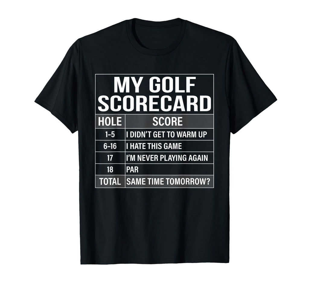 Golf Scorecard Funny Golfing Lover T-Shirt - Aesthetic Graphic Men Women - T-Shirt, Sweatshirt, Hoodie