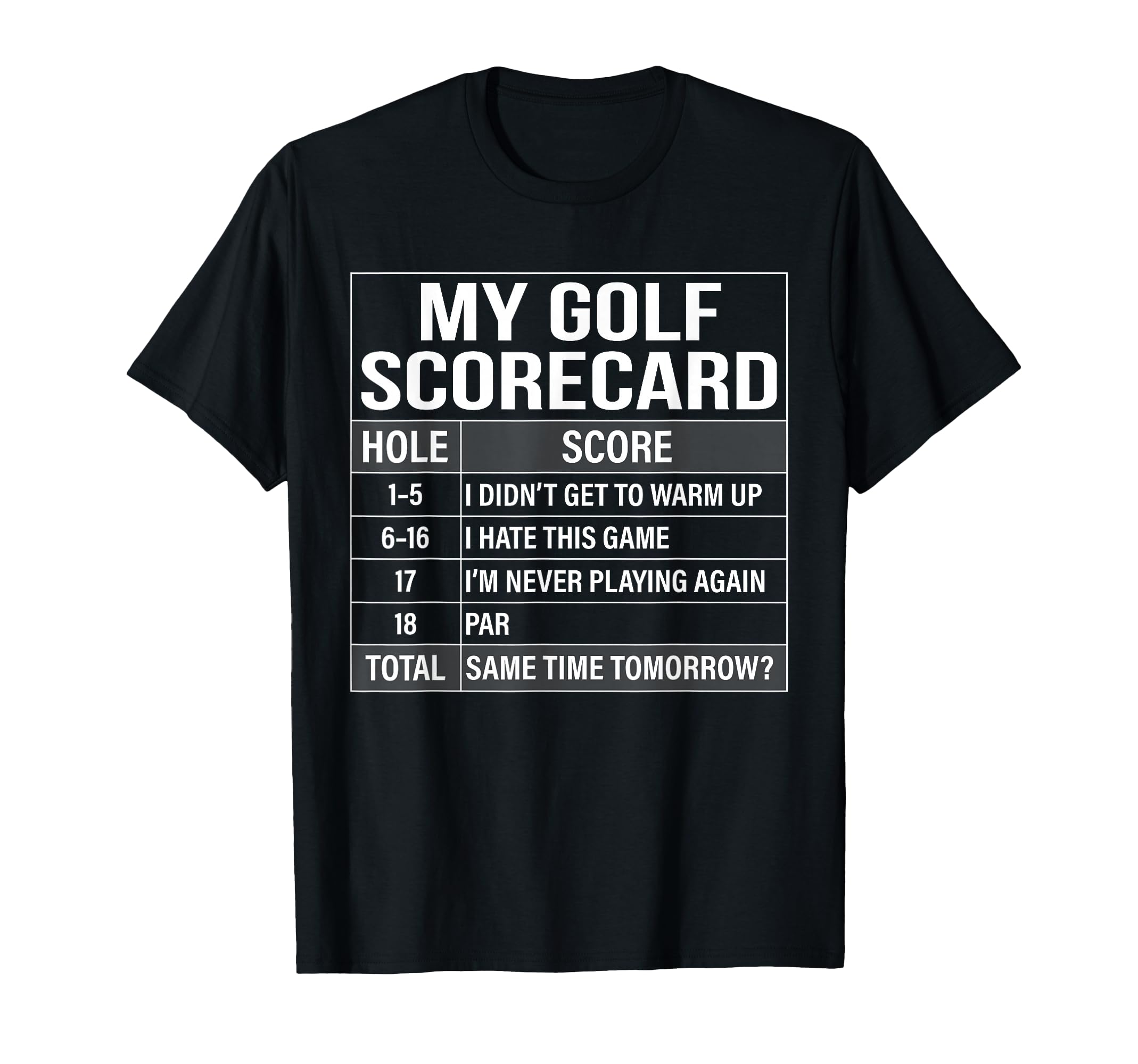 Golf Scorecard Funny Golfing Lover T-Shirt - Aesthetic Graphic Men Women - T-Shirt, Sweatshirt, Hoodie