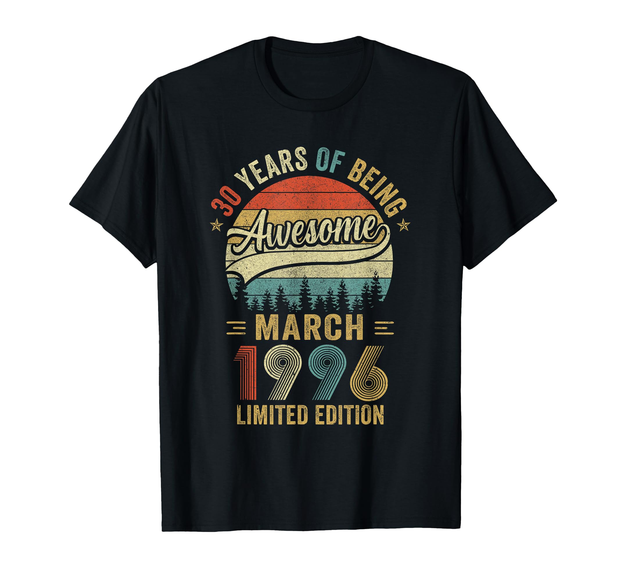 March 1996 Old 30Th Birthday T-Shirt - Aesthetic Graphic for Adults - T-Shirt, Sweatshirt, Hoodie