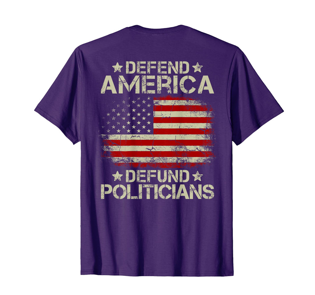 Usa Flag Defend America Defund T-Shirt - Casual Everyday Wear Unisex - T-Shirt, Sweatshirt, Hoodie