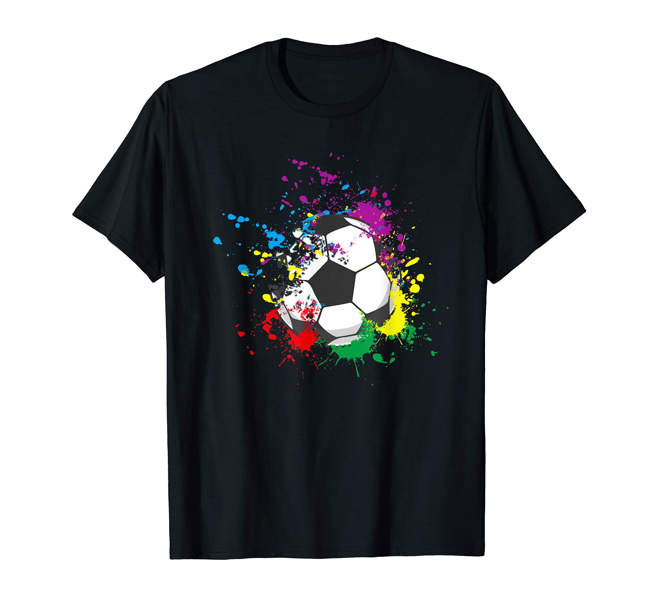Splash Soccer Ball T-Shirt - Custom Art Print Men Women - T-Shirt, Sweatshirt, Hoodie