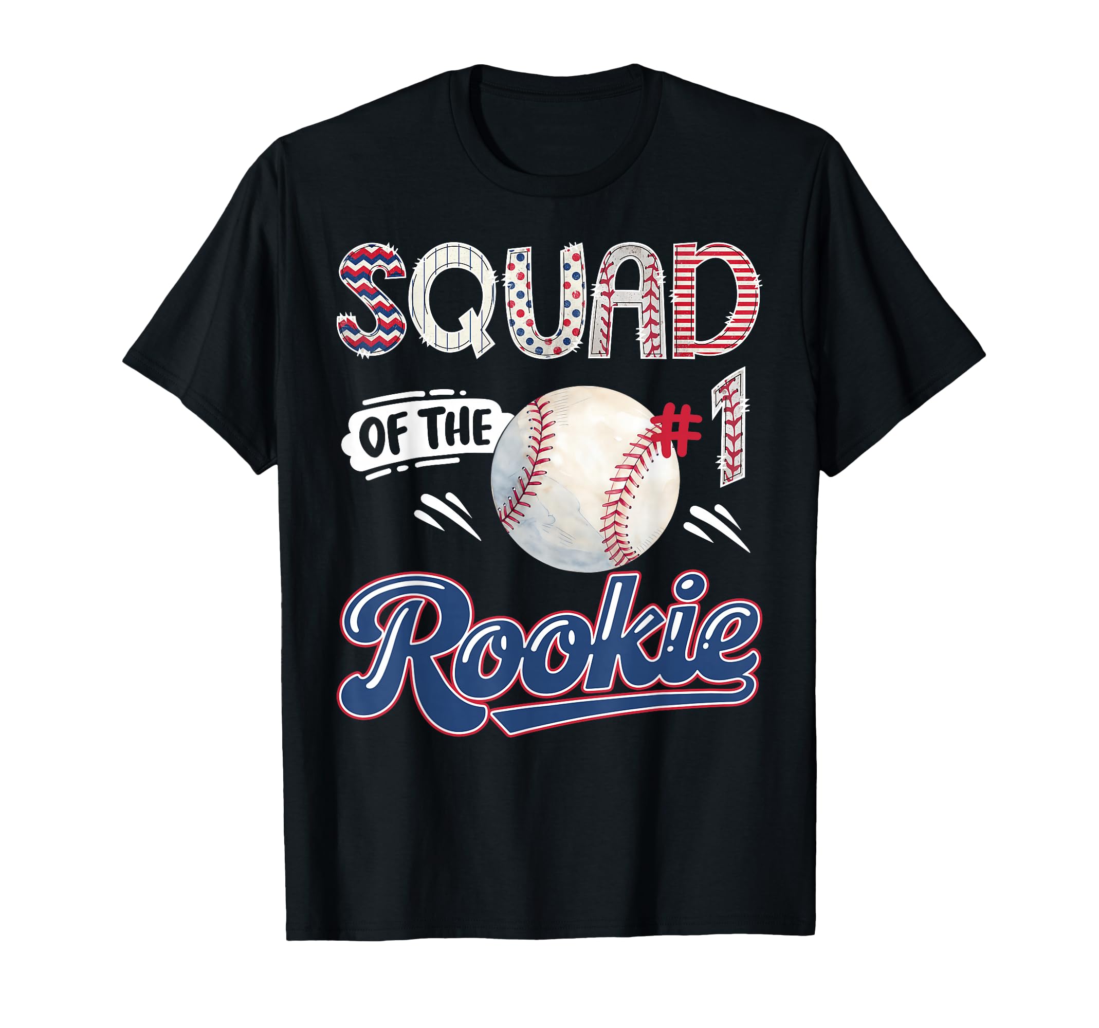 Squad Rookie Baseball 1St Birthday T-Shirt - Casual Everyday Wear Unisex - T-Shirt, Sweatshirt, Hoodie