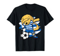 Dabbing Golden Retriever Greece Soccer T-Shirt - Unique Graphic Men Women - T-Shirt, Sweatshirt, Hoodie