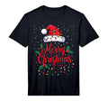 Merry Lights Red Santa Hat Family T-Shirt - Unique Graphic Unisex - T-Shirt, Sweatshirt, Hoodie