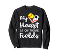 My Heart Is Fields Softball Baseball Sweatshirt - Custom Art Print Unisex - T-Shirt, Sweatshirt, Hoodie