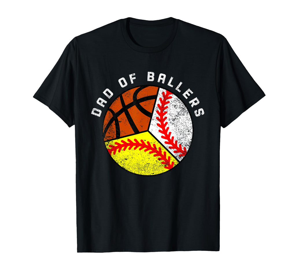 Dad Ballers Funny Baseball Softball T-Shirt - Aesthetic Graphic Men Women - T-Shirt, Sweatshirt, Hoodie
