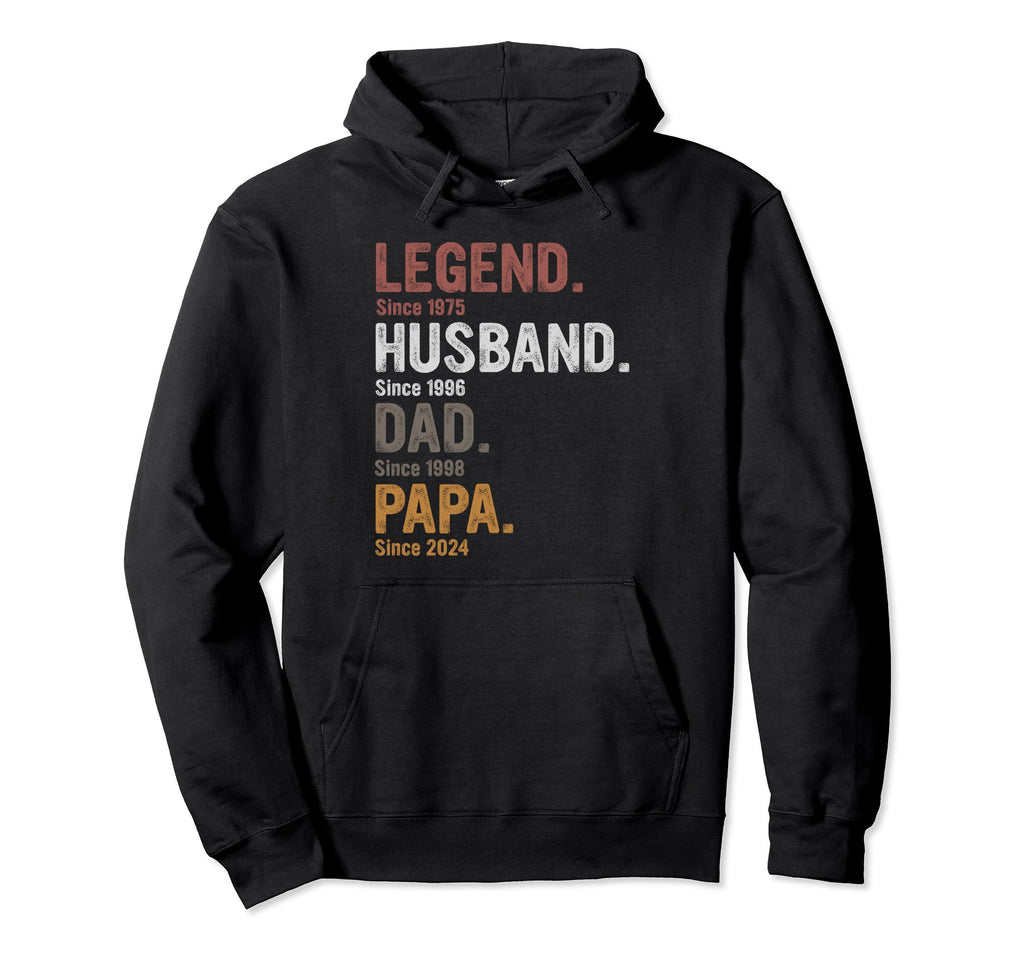 Legend Husband Dad Papa Since Hoodie - Custom Art Print for Adults - T-Shirt, Sweatshirt, Hoodie