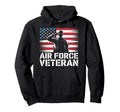 Air Force Veteran Us American Flag Dad Hoodie - Trendy Graphic Men Women - T-Shirt, Sweatshirt, Hoodie