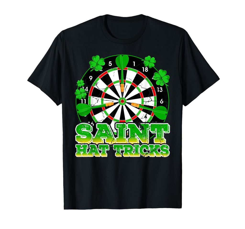 Saint Hat Tricks Dartboard Shamrocks St T-Shirt - Trendy Graphic Unisex - T-Shirt, Sweatshirt, Hoodie